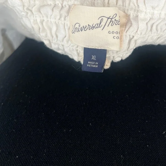 Universal Thread White Linen Blend Tie Front Crop Top Size XL NWT - Picture 7 of 7